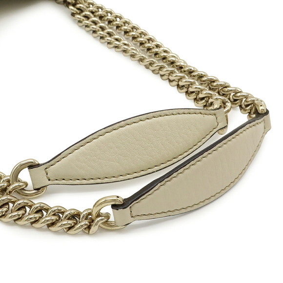 GUCCI Authentic White Leather Shoulder Bag - Picture 5 of 8